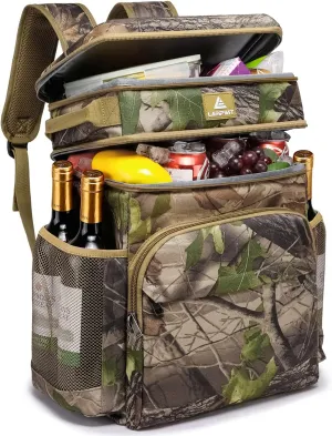 Laripwit 54/40 Cans Backpack Cooler Insulated Leak-Proof Large Cooler Backpack Double Deck Lunch Backpack for Men Women - Perfect Soft Cooler Bag for Tactical, Camping, Picnic, Beach, Hiking