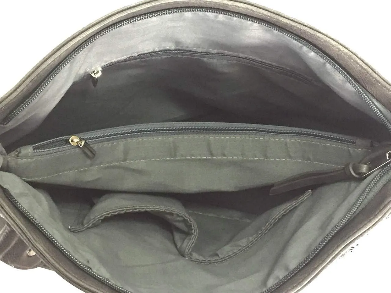 Laser Cut Bling Hobo fashion CCW Bag Faux Leather Concealed Carry Purse