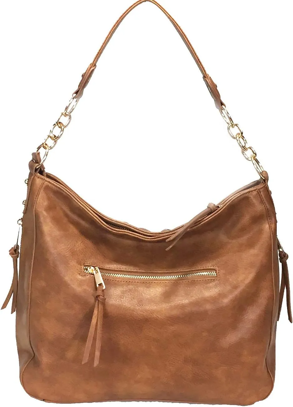 Laser Cut Bling Hobo fashion CCW Bag Faux Leather Concealed Carry Purse