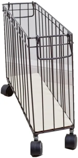 Laundry Hamper with Wheels, （19.7in*5.1in*13.8in） Slim Laundry Basket Dirty Clothes Basket Portable Rolling Laundry Organizer for Corner Narrow, Removable Wash Storage Bins, Black