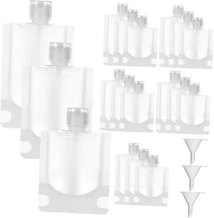 LIFKOME Compliant Travel Pouch Set 18 Pouches Travel Size Bottles Pet Plastic Leakproof for Easy Packing