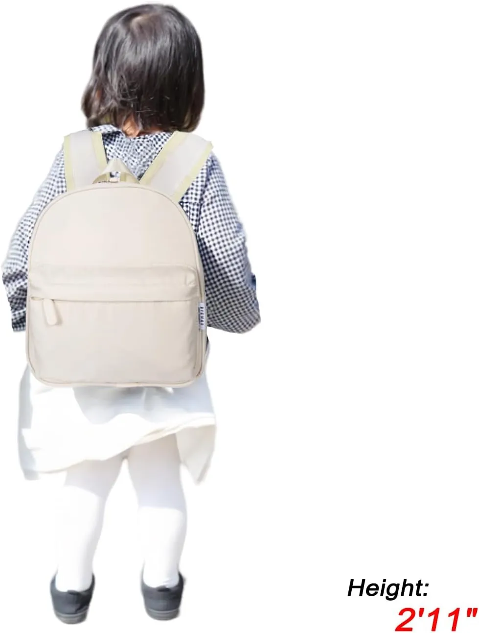 Lightweight Toddler Kids Backpack with Chest Strap For Boys and Girls, Preschool Kindergarten 3-6 Years Old 30 Colors (Beige)