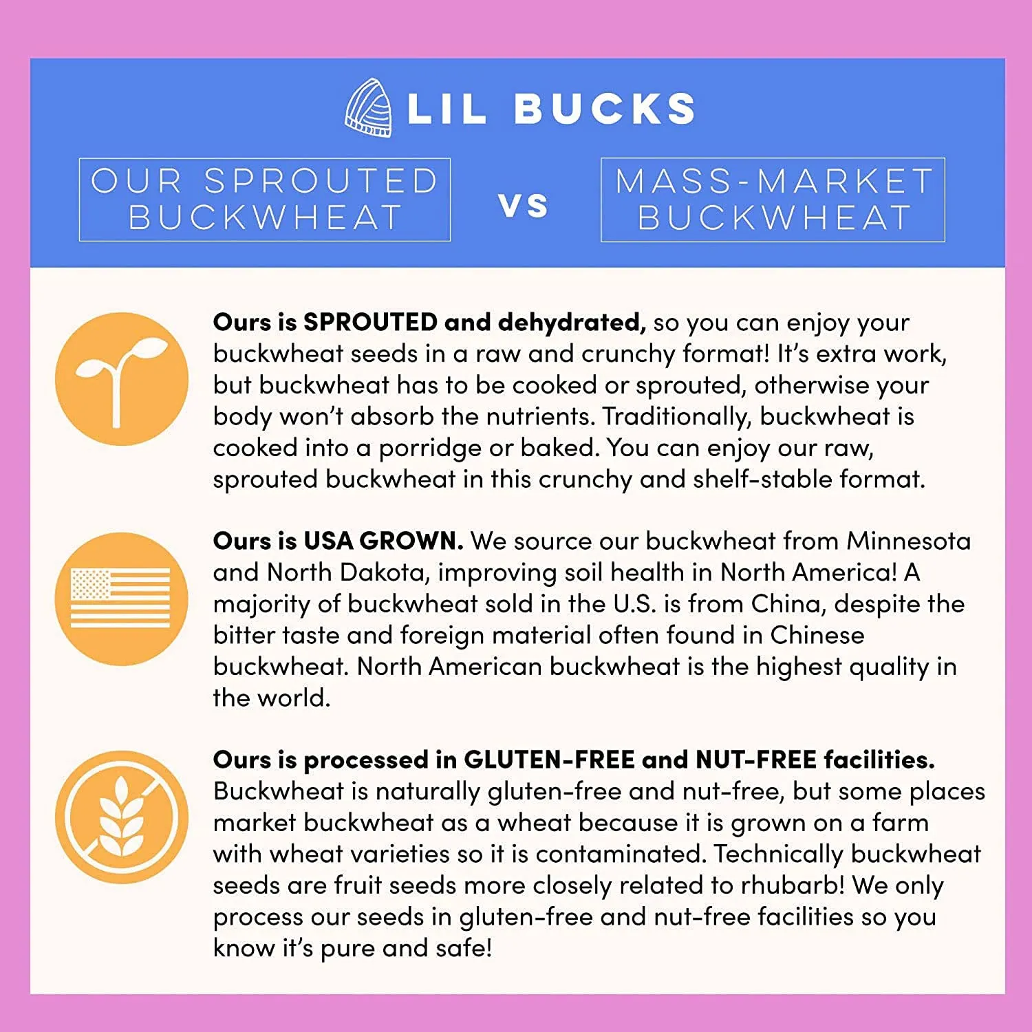 Lil Bucks Clusterbucks Gut Friendly Clusters made with Regenerative Organic Sprouted Buckwheat, Gluten Free Snack (Chocolate, Snickerdoodle & Coconut Maple Variety, 3 Pack)…