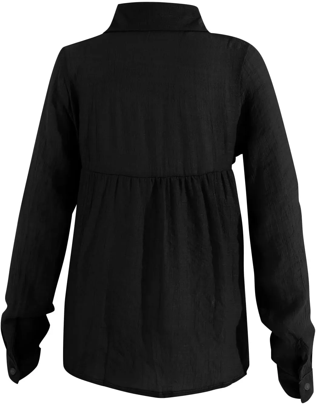 Long Sleeve Shirts for Women Short Sleeve Button Down Blouse Plus Size Collared Linen Work Blouse Tops with Pocket