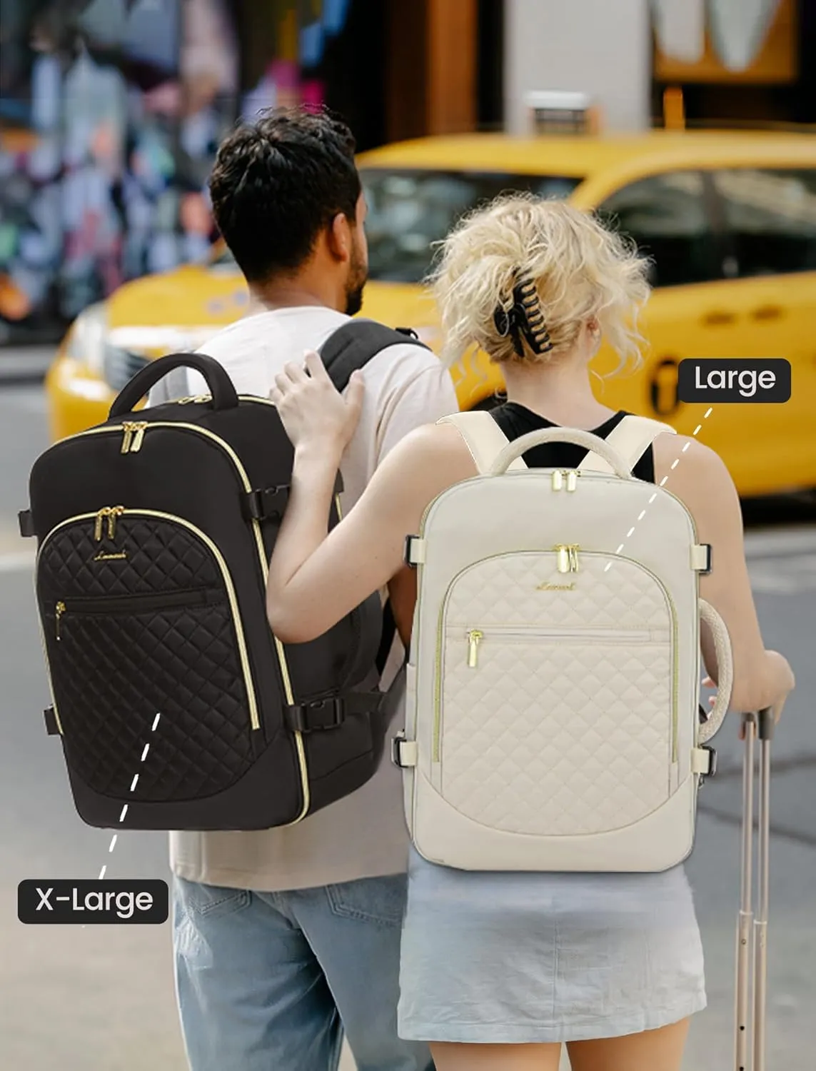 LOVEVOOK Carry on Backpack, 30L Travel Backpack for Women Airline Approved,Luggage Business Weekender Overnight Daypack as Personal Item fit for 15.6 inch Laptop,Beige