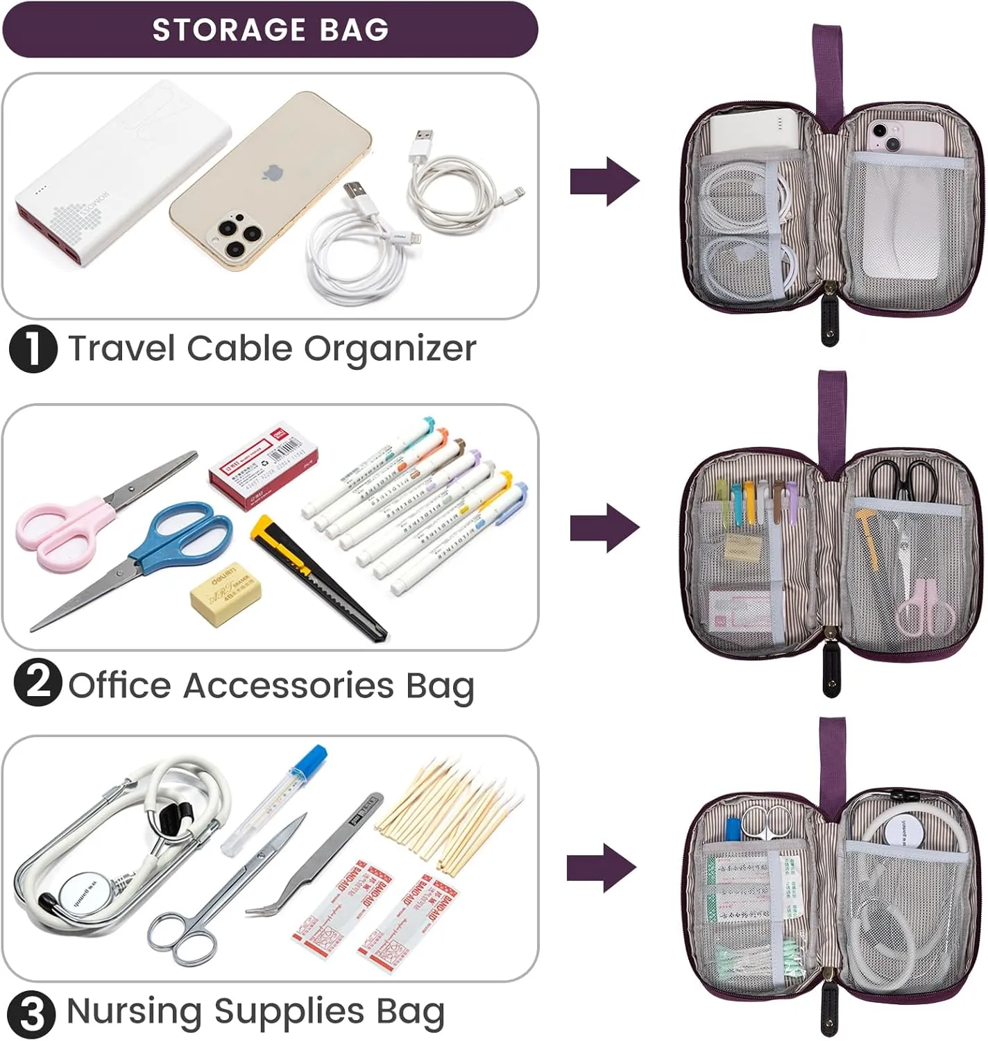 LOVEVOOK Laptop Backpack for Women, Teacher Nurse Bag Work Travel Computer Backpacks Purse,Water Resistant Daypack with USB Charging Port,Beige Purple 17.3in