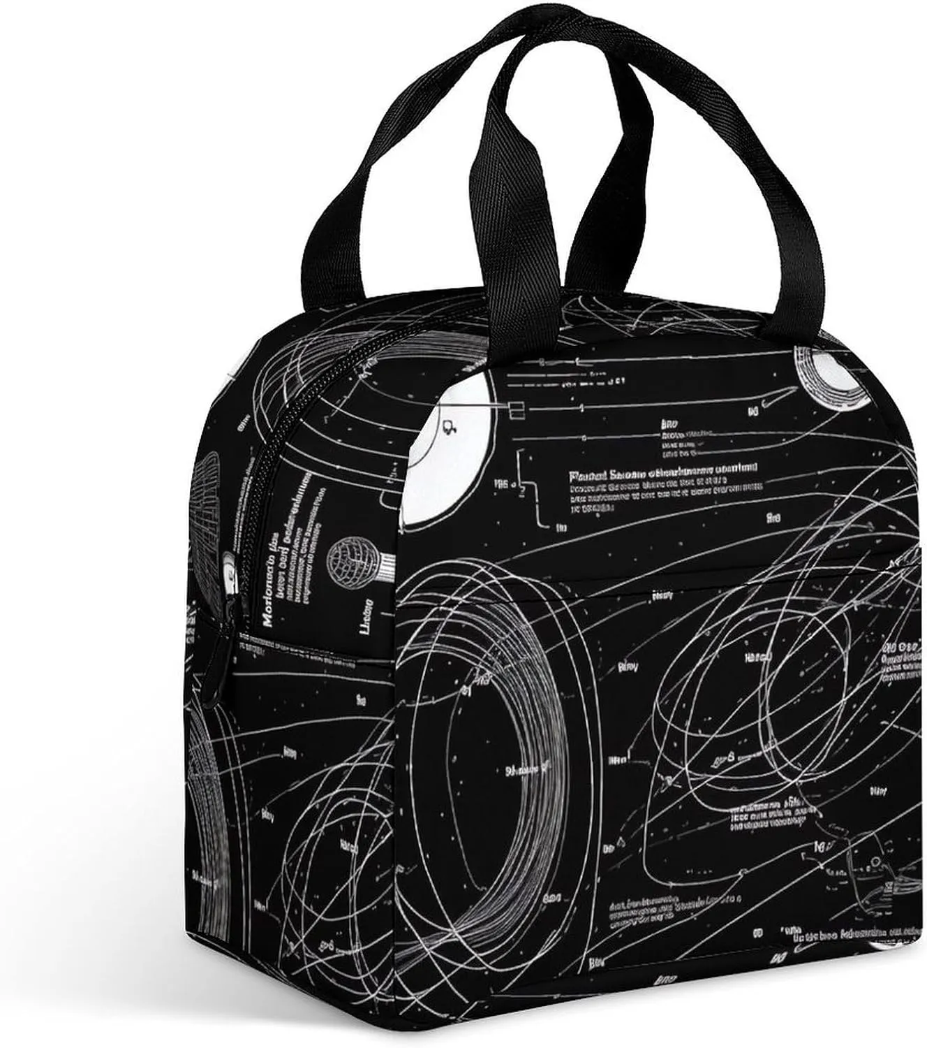 Lunch Bag for Women Men Physics Print Lunch Box Lunch Tote Bag Small Leakproof Cooler for Work Picnic Travel