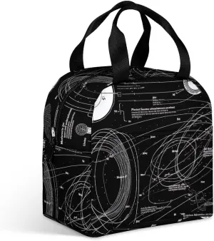 Lunch Bag for Women Men Physics Print Lunch Box Lunch Tote Bag Small Leakproof Cooler for Work Picnic Travel