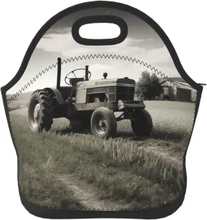 Lunch Bag Insulated Lunch Box for Women Men Reusable Tractor Agriculture Tranquil Lunch Tote Cooler Bag for Office Work