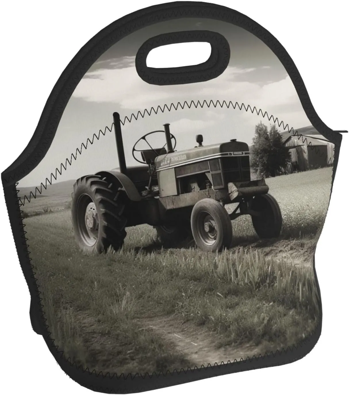 Lunch Bag Insulated Lunch Box for Women Men Reusable Tractor Agriculture Tranquil Lunch Tote Cooler Bag for Office Work