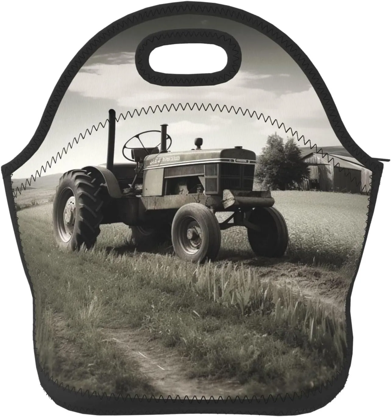 Lunch Bag Insulated Lunch Box for Women Men Reusable Tractor Agriculture Tranquil Lunch Tote Cooler Bag for Office Work