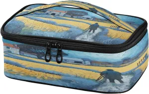 Lunch Bags Farmland Painting Insulated Reusable Lunch Box Portables Leakproof Lunch Cooler Bag for Picnic, Work, Camping