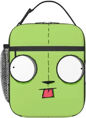 Lunch Bags Invader Anime Zim Insulated Lunch Tote Reusable Portable Lunch Box for Outdoor Office Picnic 10 X 4 X 8 in
