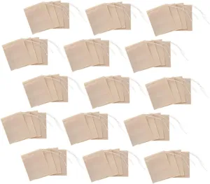 Luxshiny 200pcs Tea Filter Bag Set Paper Tea Bags Strainer Easy Drawstring Closure Great for Hot Pot