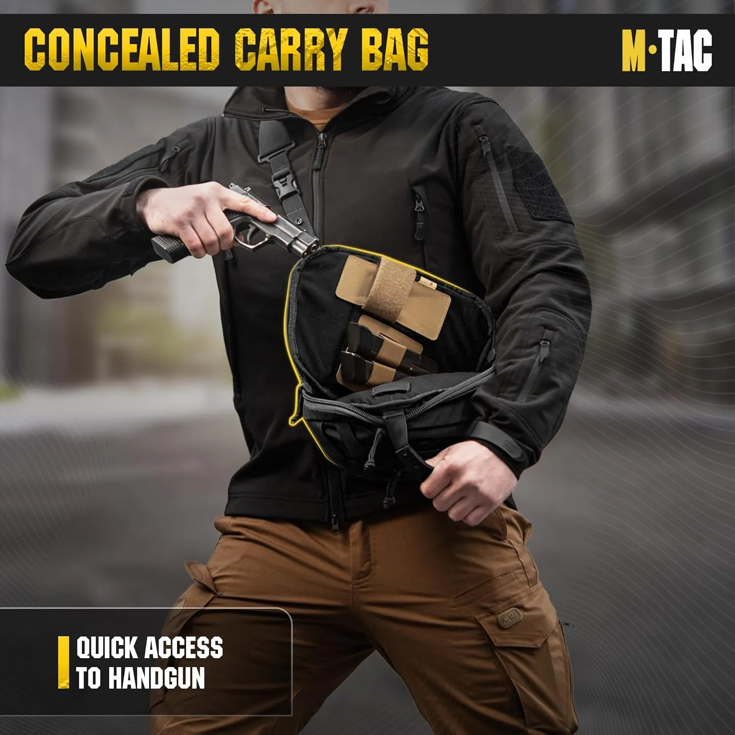 M-Tac Elite Sphaera Large Bag Gen 2 -Tactical Shoulder Bag - Conceal Carry Chest Sling Pack CCW Bag