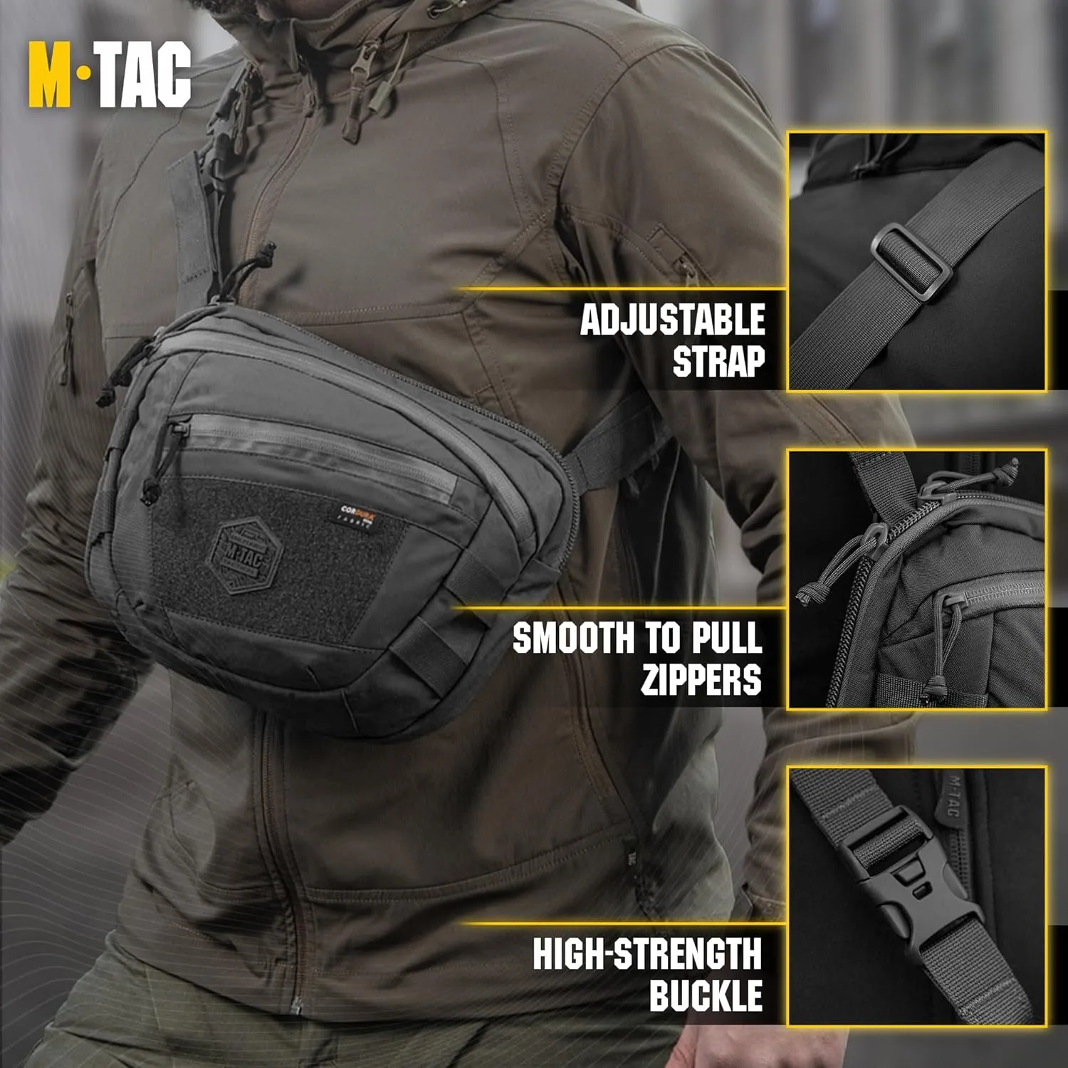 M-Tac Elite Sphaera Large Bag Gen 2 -Tactical Shoulder Bag - Conceal Carry Chest Sling Pack CCW Bag
