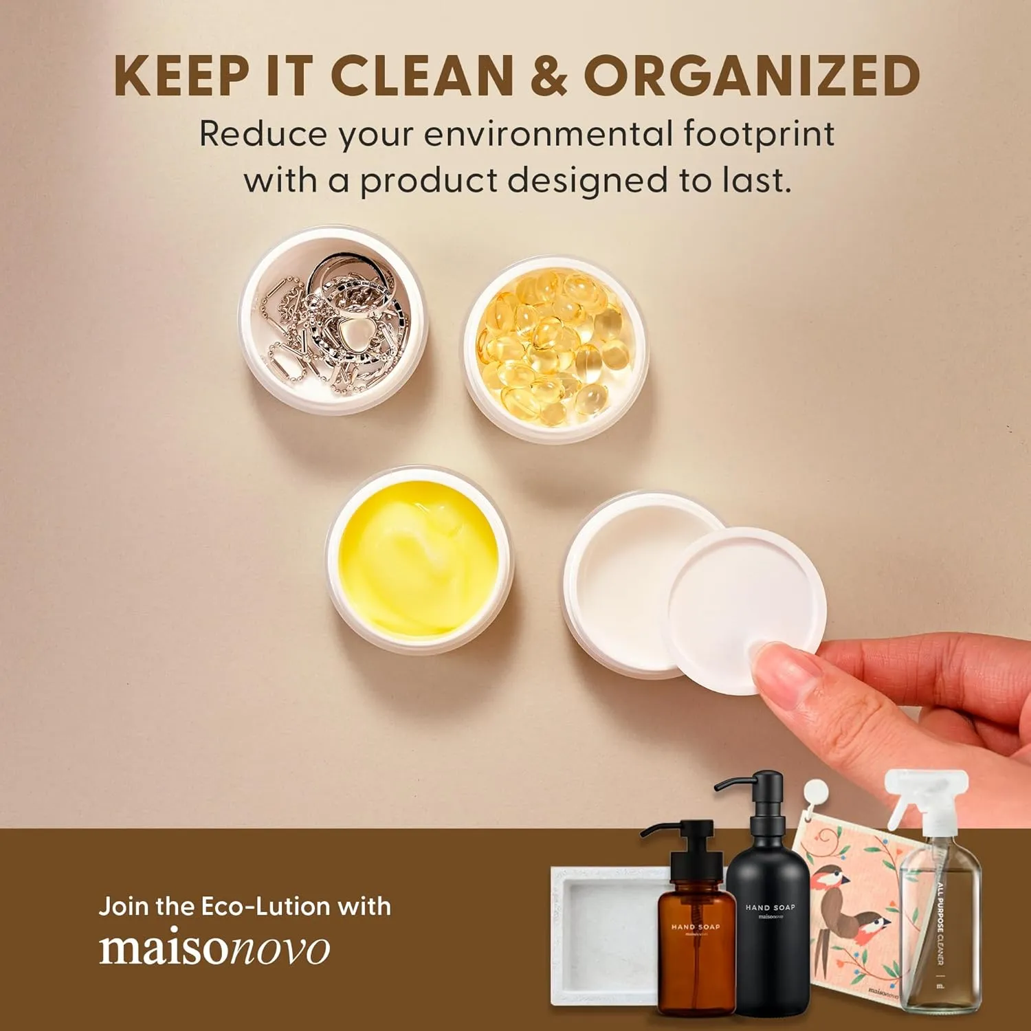 MAISONOVO Travel Bottles for Toiletries, TSA Approved, Leak Proof Refillable, Travel Size Containers and Bottles with Water Proof Toiletry Bag