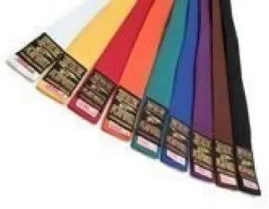 Martial Arts Solid Coloured 100% Cotton Grading long size Belts 340cm