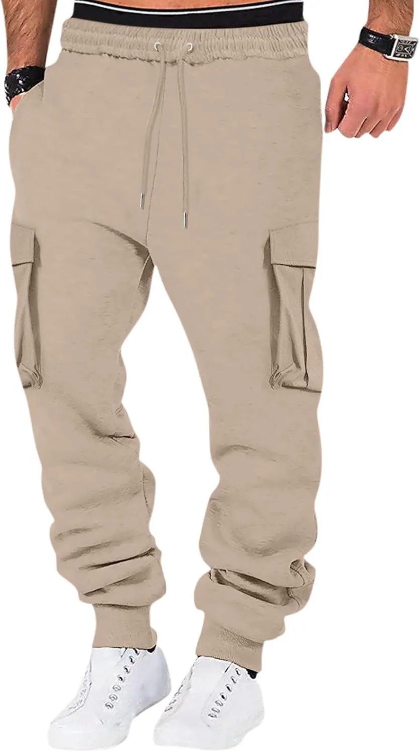 Men's Athletic Running Sweatpants Casual Sports Length Solid Mens Pants Men's Pants Men's Cotton Casual Sweatpants