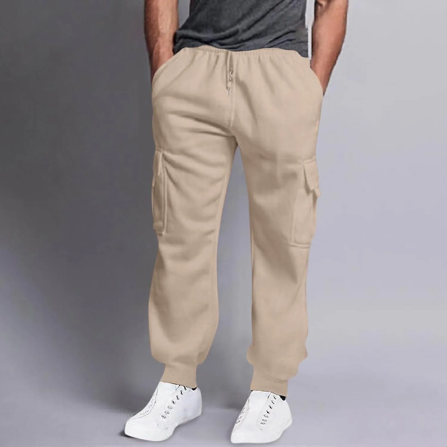 Men's Athletic Running Sweatpants Casual Sports Length Solid Mens Pants Men's Pants Men's Cotton Casual Sweatpants