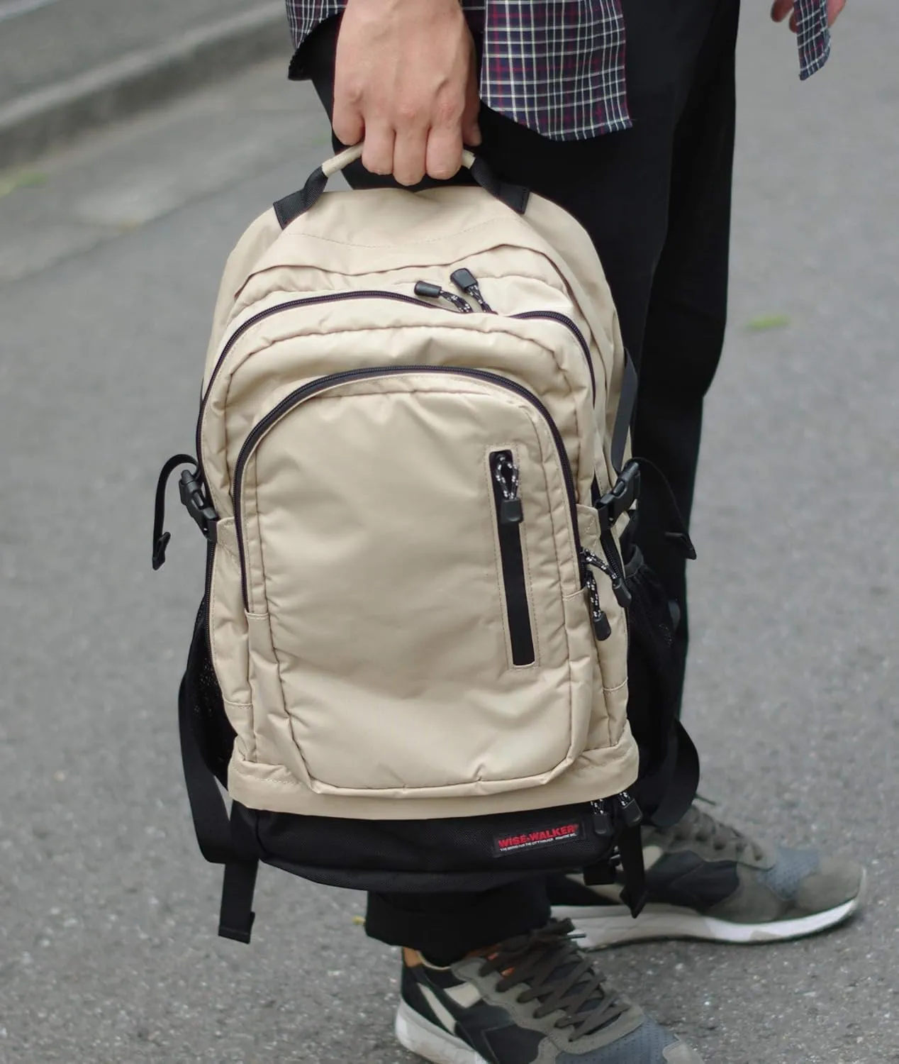 Men's Backpack, Beige, One Size