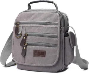 Mens bag Canvas Shoulder Bag Small Messenger Crossbody Bag Work Bag Vintage Multi-function
