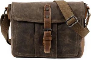 Mens Messenger Bag Waterproof Vintage Canvas Briefcase Large Satchel Shoulder Bag