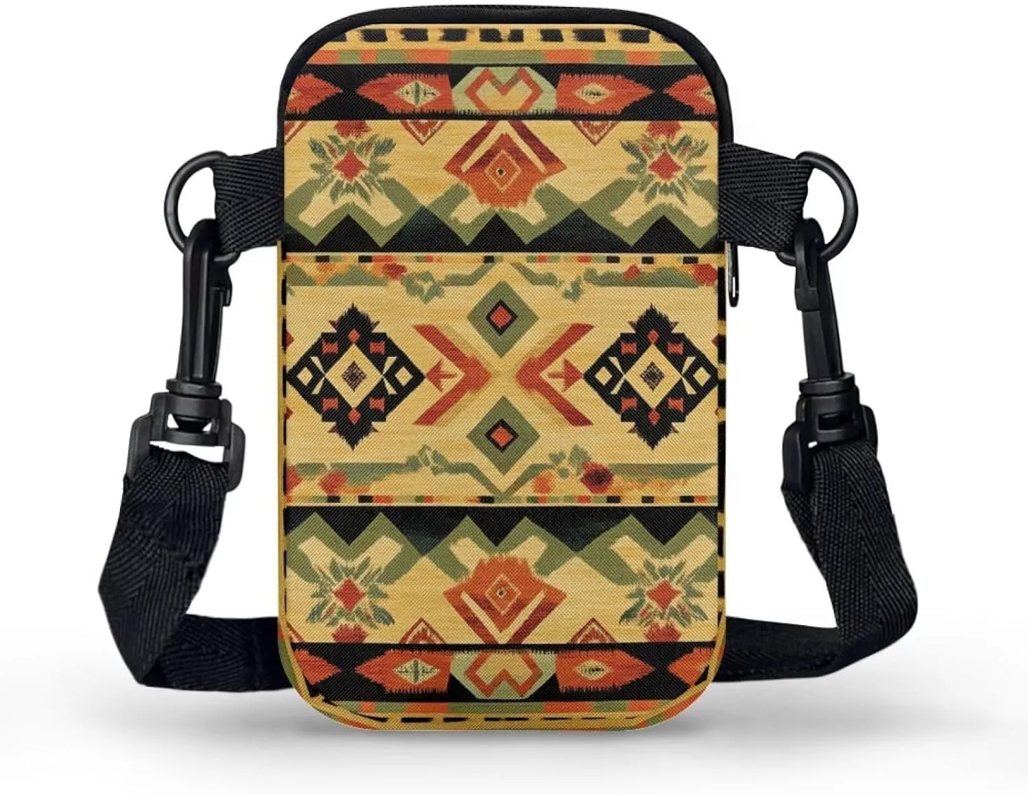 Mens Pouch Bag Crossbody Sling Bag for Coins 2 Layer Shoulder Bag