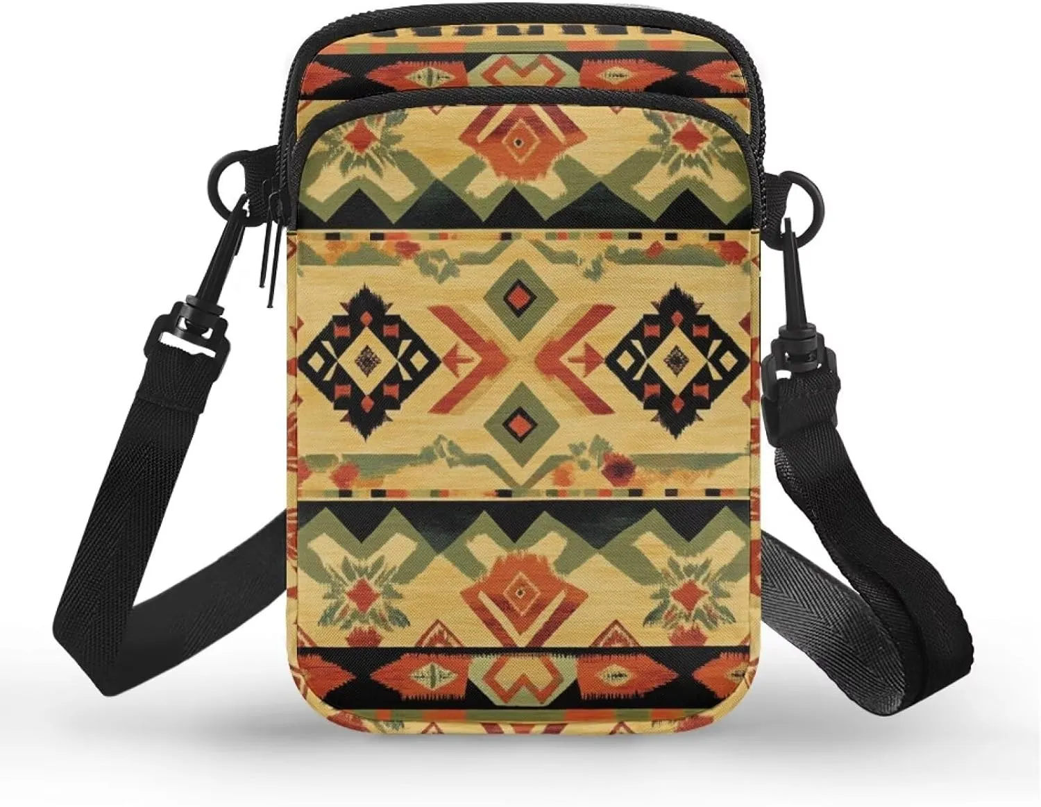 Mens Pouch Bag Crossbody Sling Bag for Coins 2 Layer Shoulder Bag