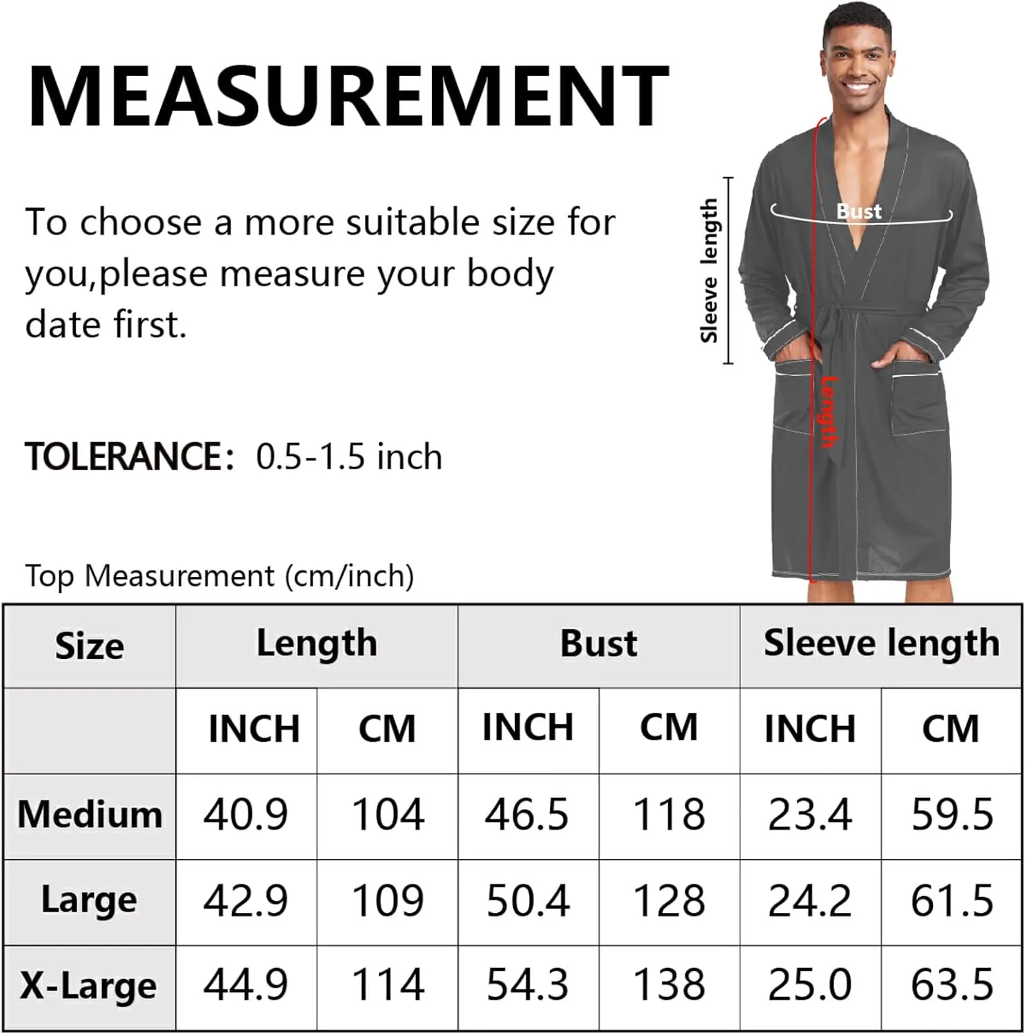 Men's Robe Lightweight Long Sleeve Kimono Bathrobe with Pockets Green Cabbage Leaf Nightgown Shower Robe