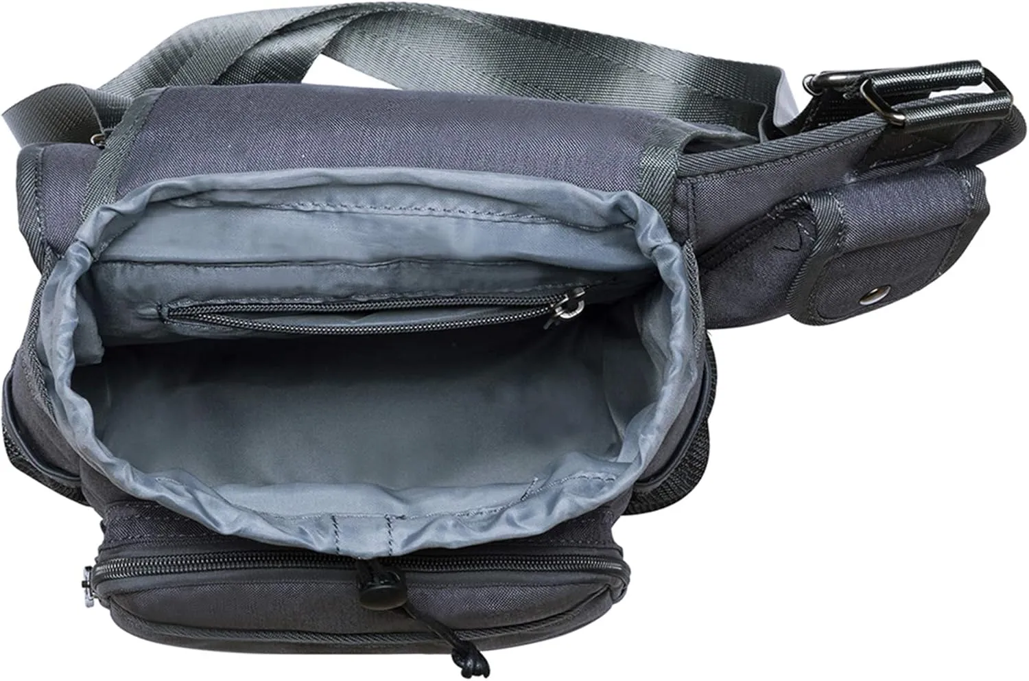 Mens Vintage Canvas Shoulder Messenger Bag Chest Leather Patchwork Messenger Bag