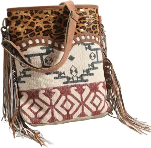 Messenger Upcycled Wool Upcycled Canvas Hair-On Genuine Leather Women's Bag Western Handbag Purse | Womens Western Handbags | Canvas Purses for Women, Womens Handbags Summer