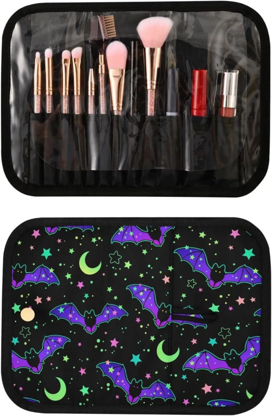 MNSRUU Toiletry Bag Magic Galaxy Bat Hanging Makeup Bag Travel bag for Toiletries 3 PCS Toiletry Bags Set for Traveling, Travel Organizer for Accessories