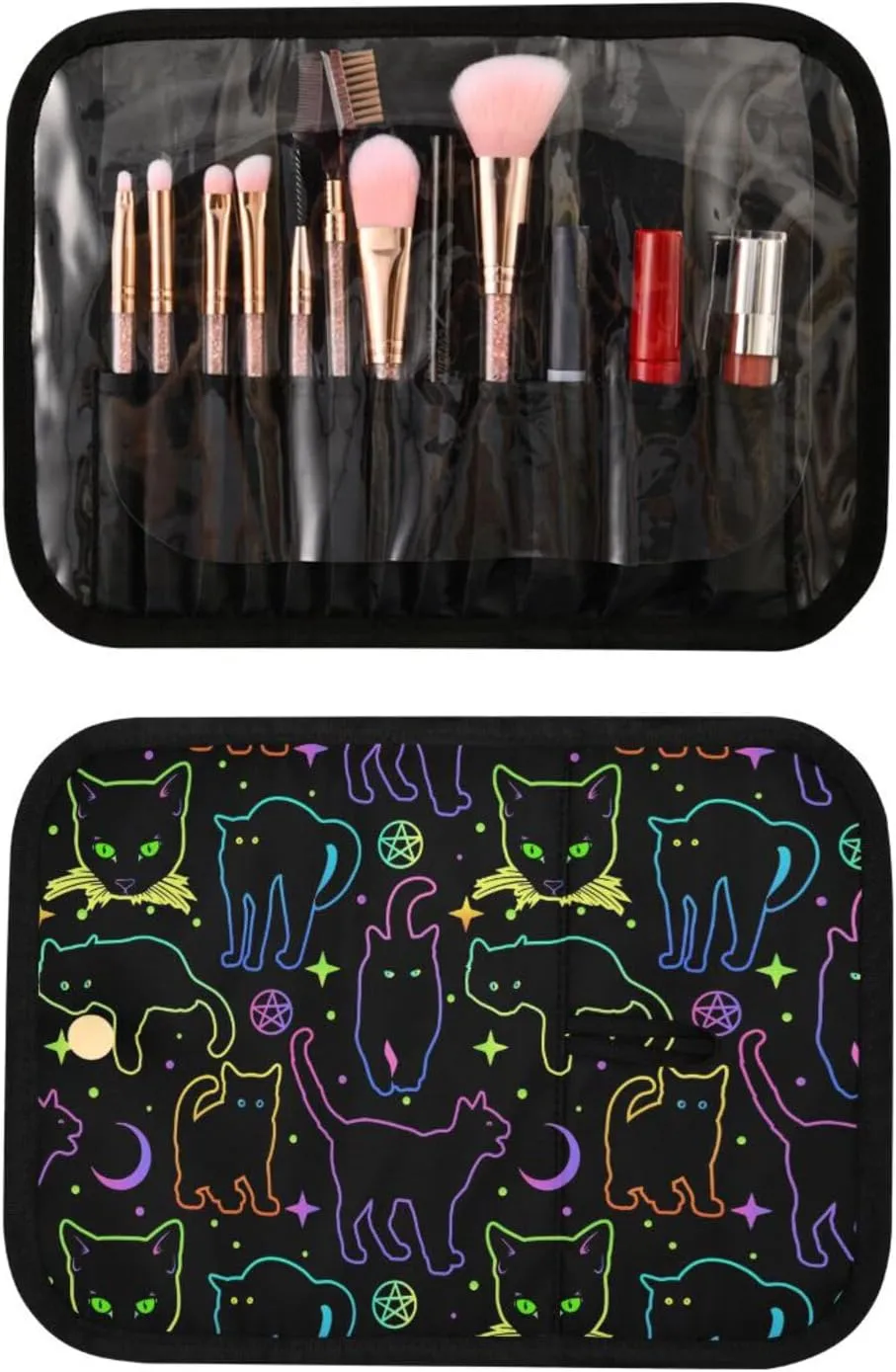 MNSRUU Toiletry Bag Rainbow Leopard Cheetah Hanging Makeup Bag for Toiletries 3 PCS Travel Toiletry Organizer Bags Portable Clear Toiletry Kit