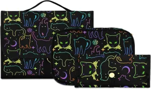 MNSRUU Toiletry Bag Rainbow Leopard Cheetah Hanging Makeup Bag for Toiletries 3 PCS Travel Toiletry Organizer Bags Portable Clear Toiletry Kit