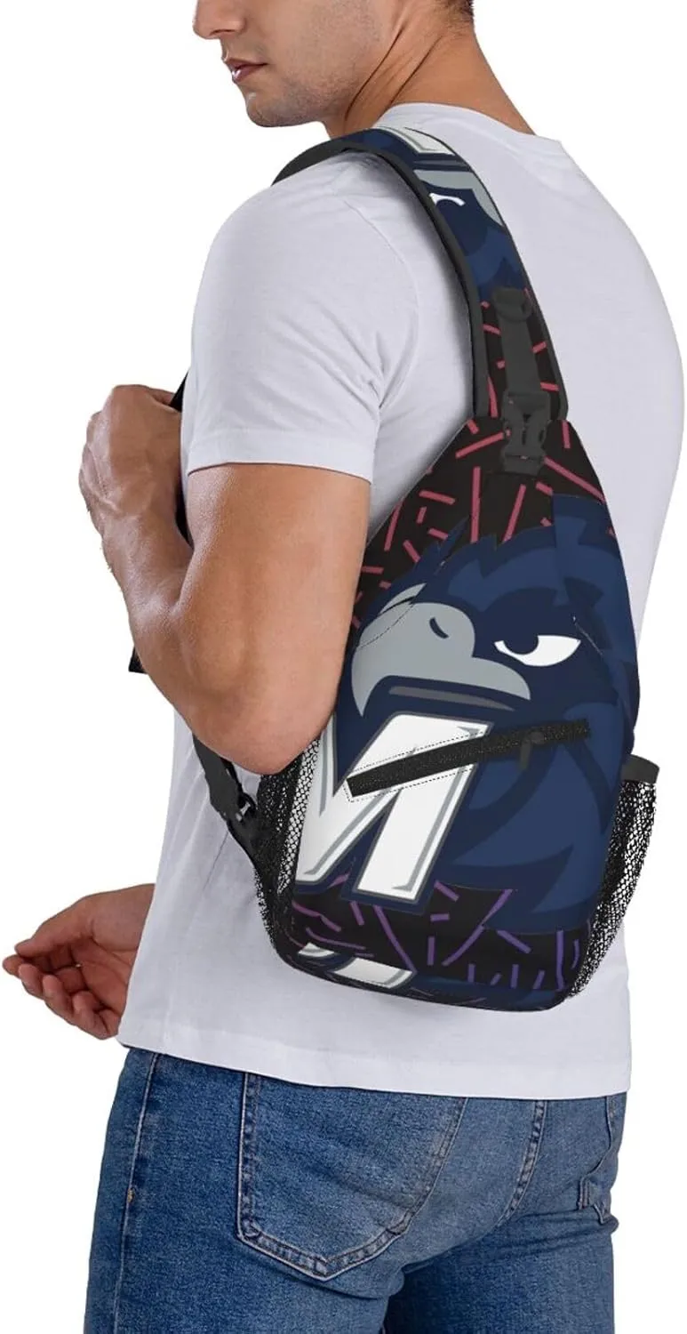 Monmouth University Crossbody For Men Women Sling Chest Bag Shoulder Bag Lightweight One Strap Backpack Multipurpose Travel Hiking Daypack