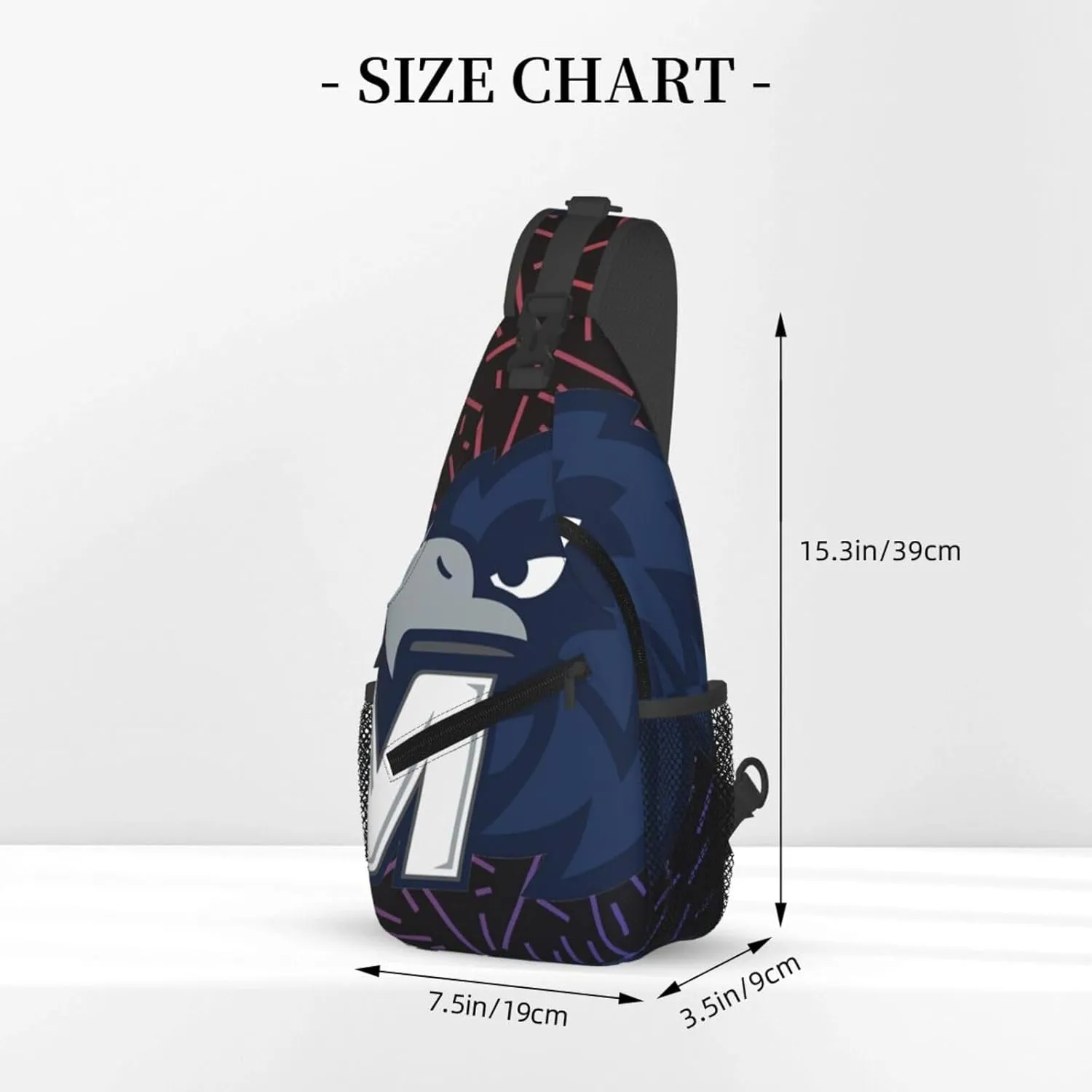 Monmouth University Crossbody For Men Women Sling Chest Bag Shoulder Bag Lightweight One Strap Backpack Multipurpose Travel Hiking Daypack
