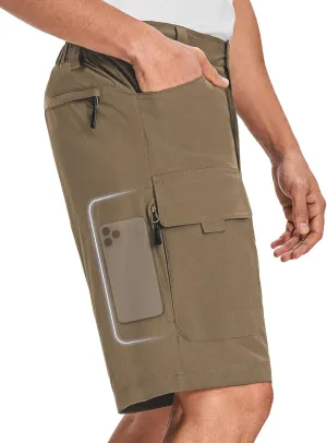 Moosehill Mens Cargo Hiking Shorts Lightweight Water Resistant for Casual Golf Work Tactical Fishing with 6 Pockets