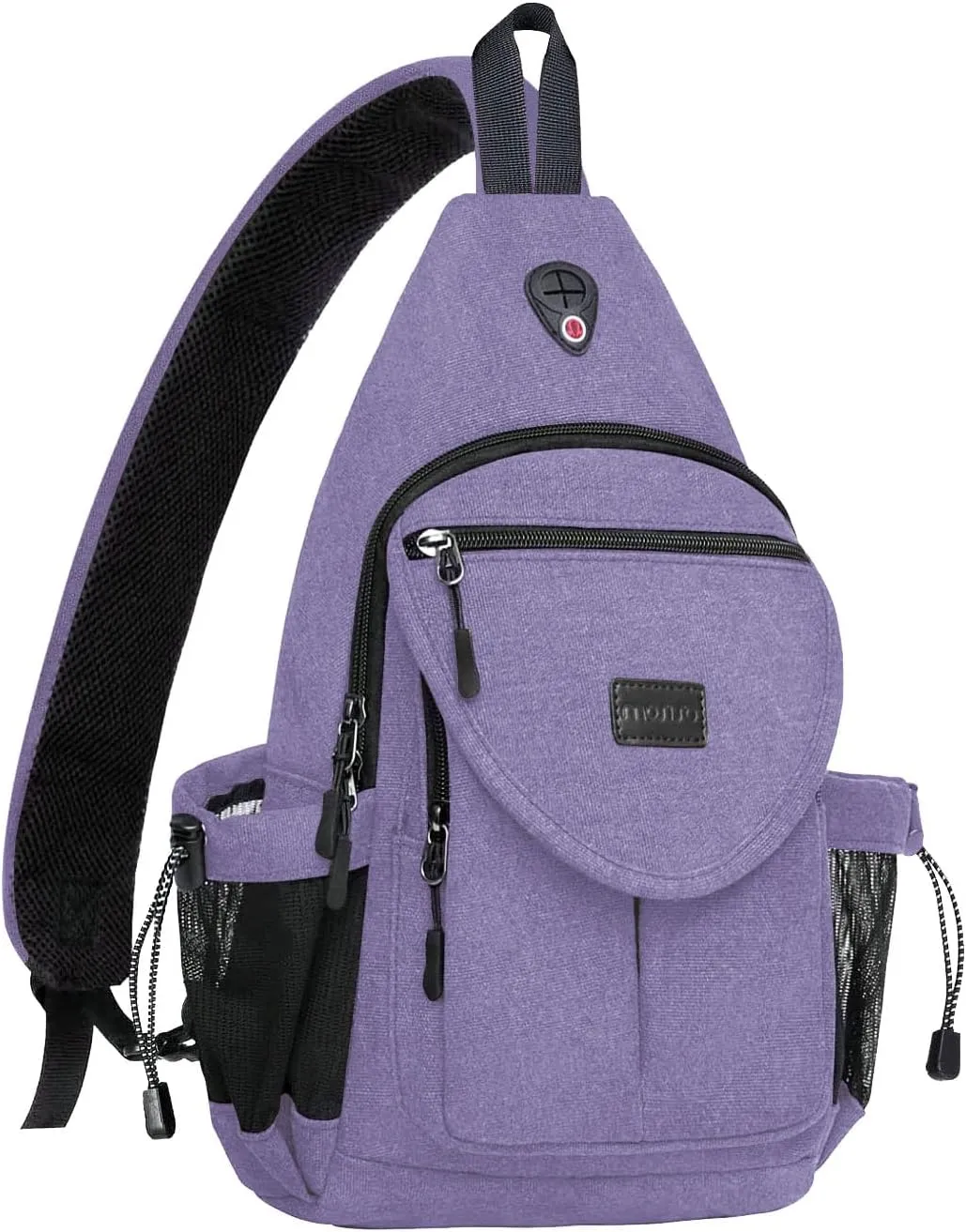 MOSISO Sling Backpack,Canvas Crossbody Hiking Daypack Bag with Anti-theft Pocket