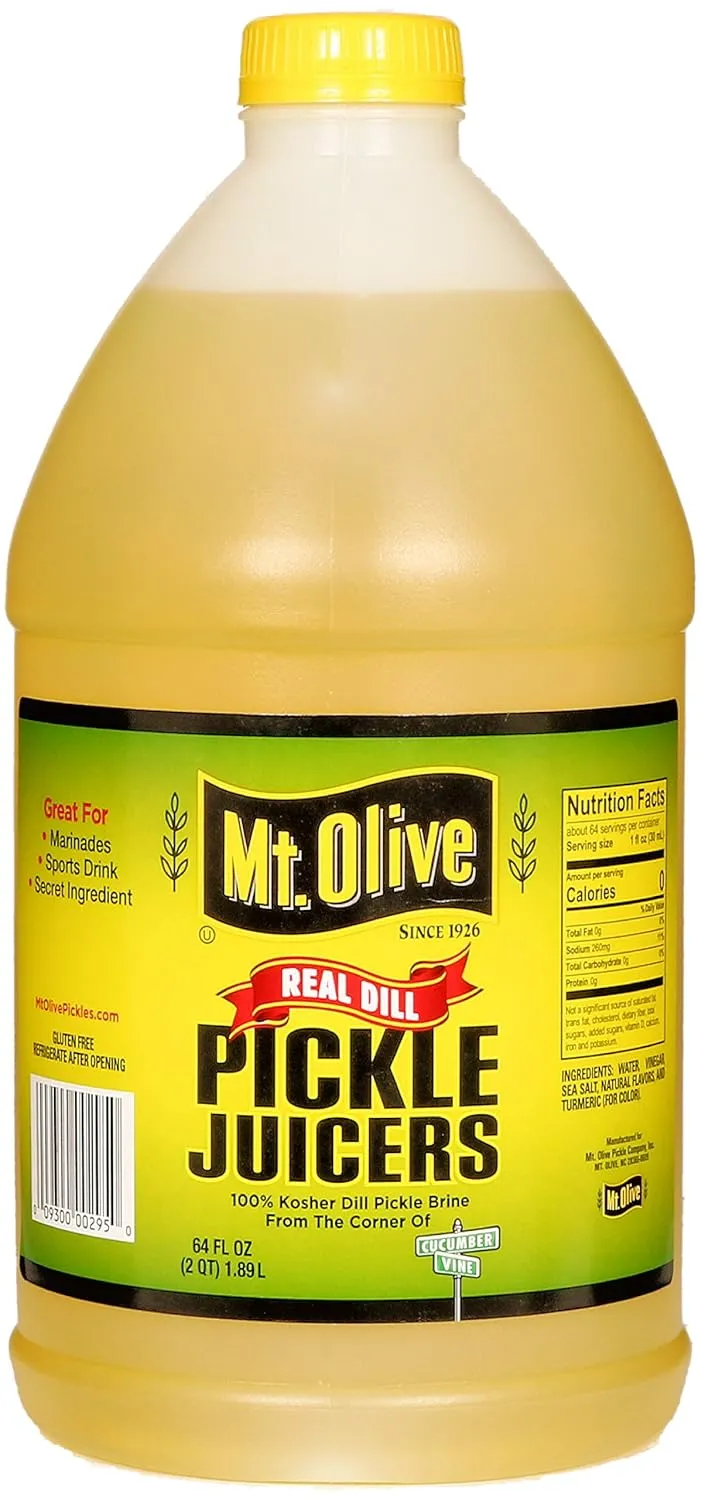 Mt. Olive Pickle Juice 100% Kosher Dill Pickle Brine, 64 Ounce Bottle