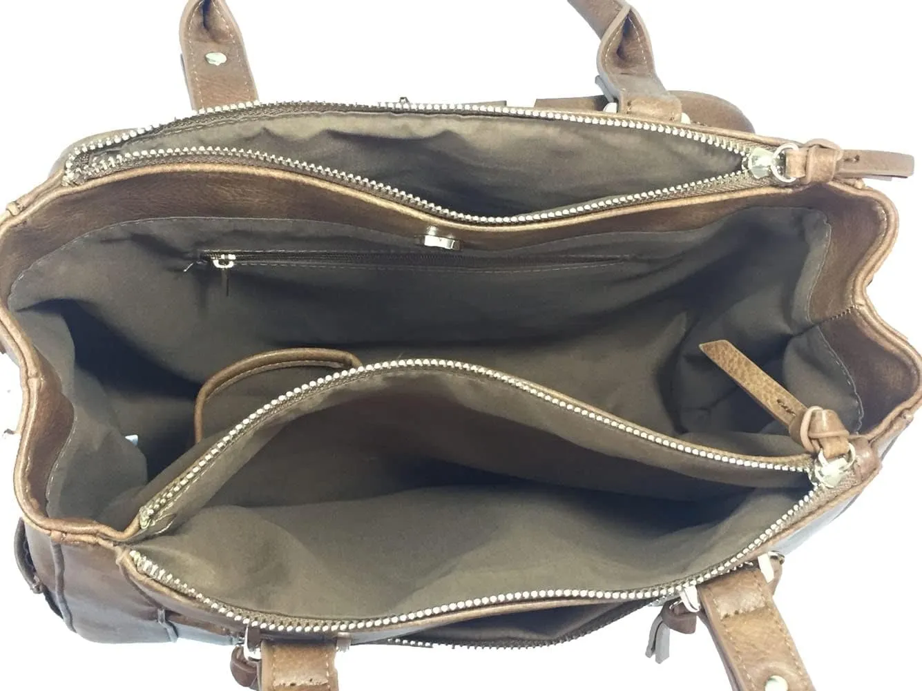 Multi Zippers Fashion Locking Faux Leather Concealed Carry Gun Shoulder Bag
