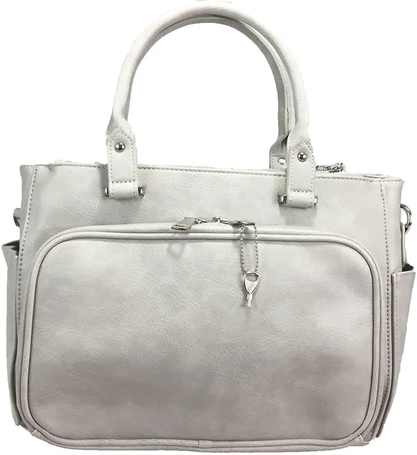 Multi Zippers Fashion Locking Faux Leather Concealed Carry Gun Shoulder Bag