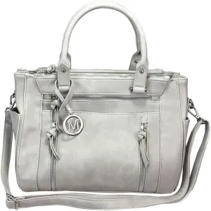 Multi Zippers Fashion Locking Faux Leather Concealed Carry Gun Shoulder Bag