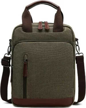 mygreen Mens Crossbody Shoulder Bag Canvas Messenger Bag Work Bag