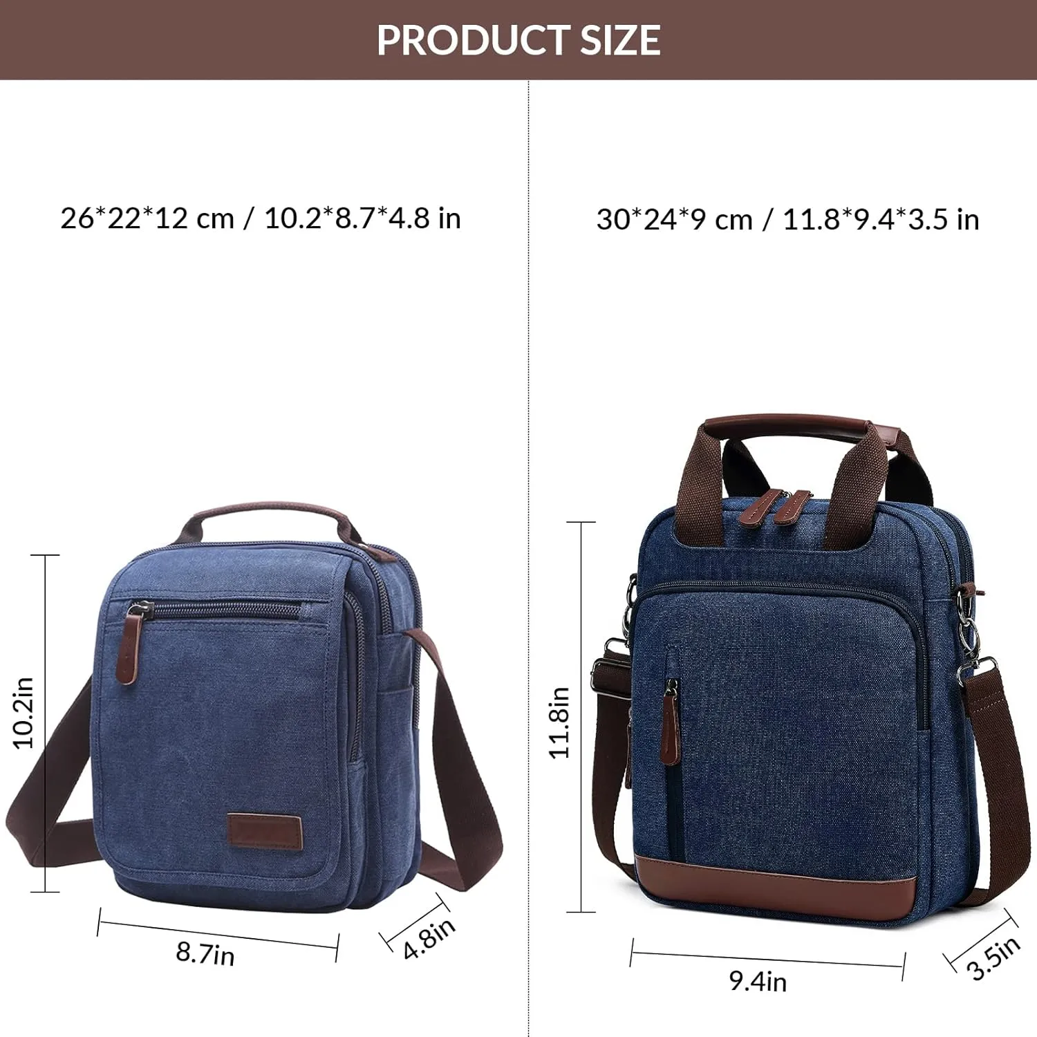 mygreen Small Canvas Crossbody Shoulder Bag Messenger Bag Work Bag