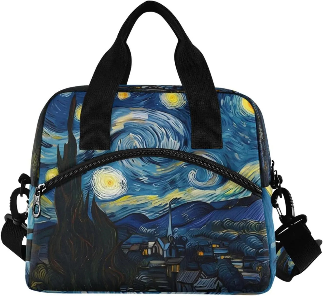 Nander Insulated Lunch Bag Van Gogh The Starry Night Art Thermal Tote Bags Cooler Work Picnic Food Lunch Box Bag For Women Girls Ladies Men