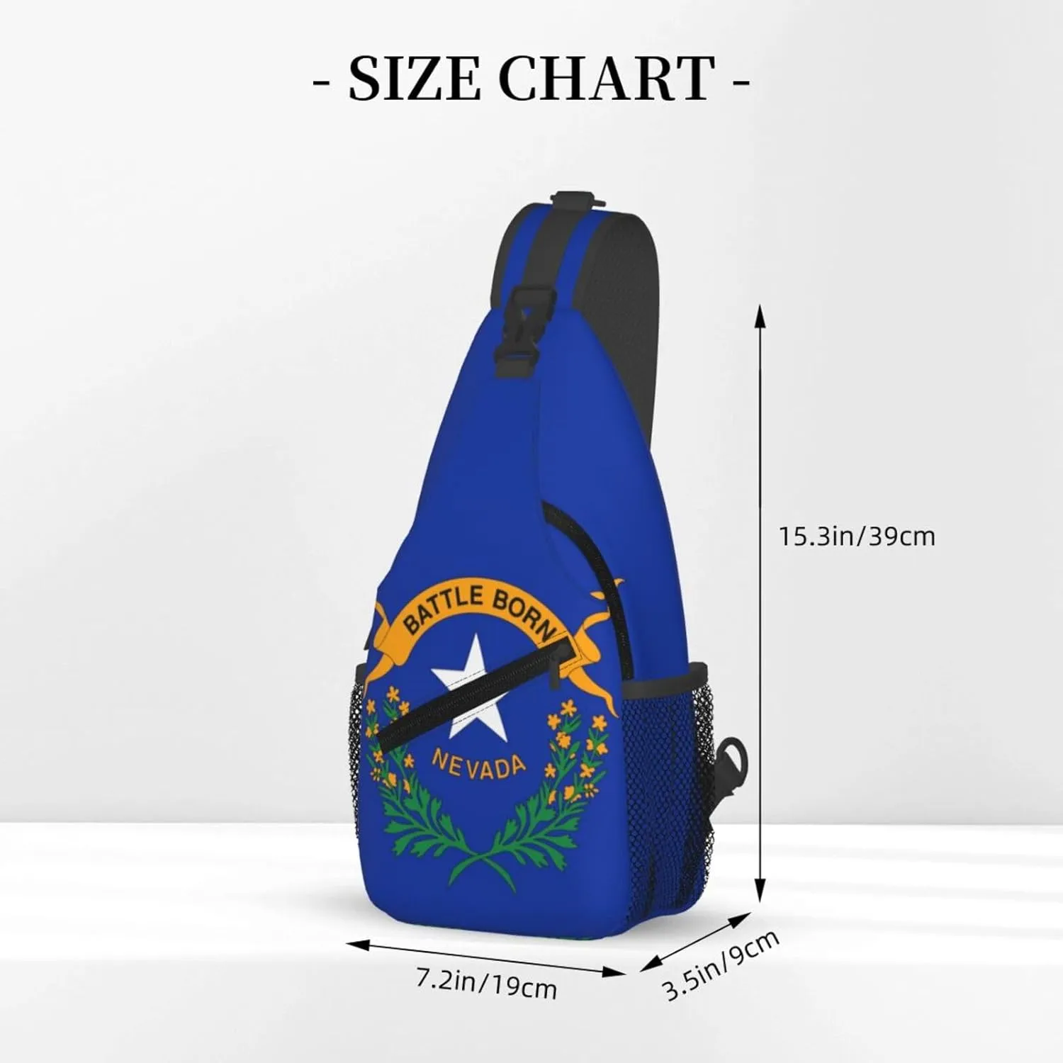Nevada Crossbody Sling Bag For Women Men State Of Nevada Flag Chest Bag Shoulder Bag Sling Backpack Casual Travel Hiking Daypack