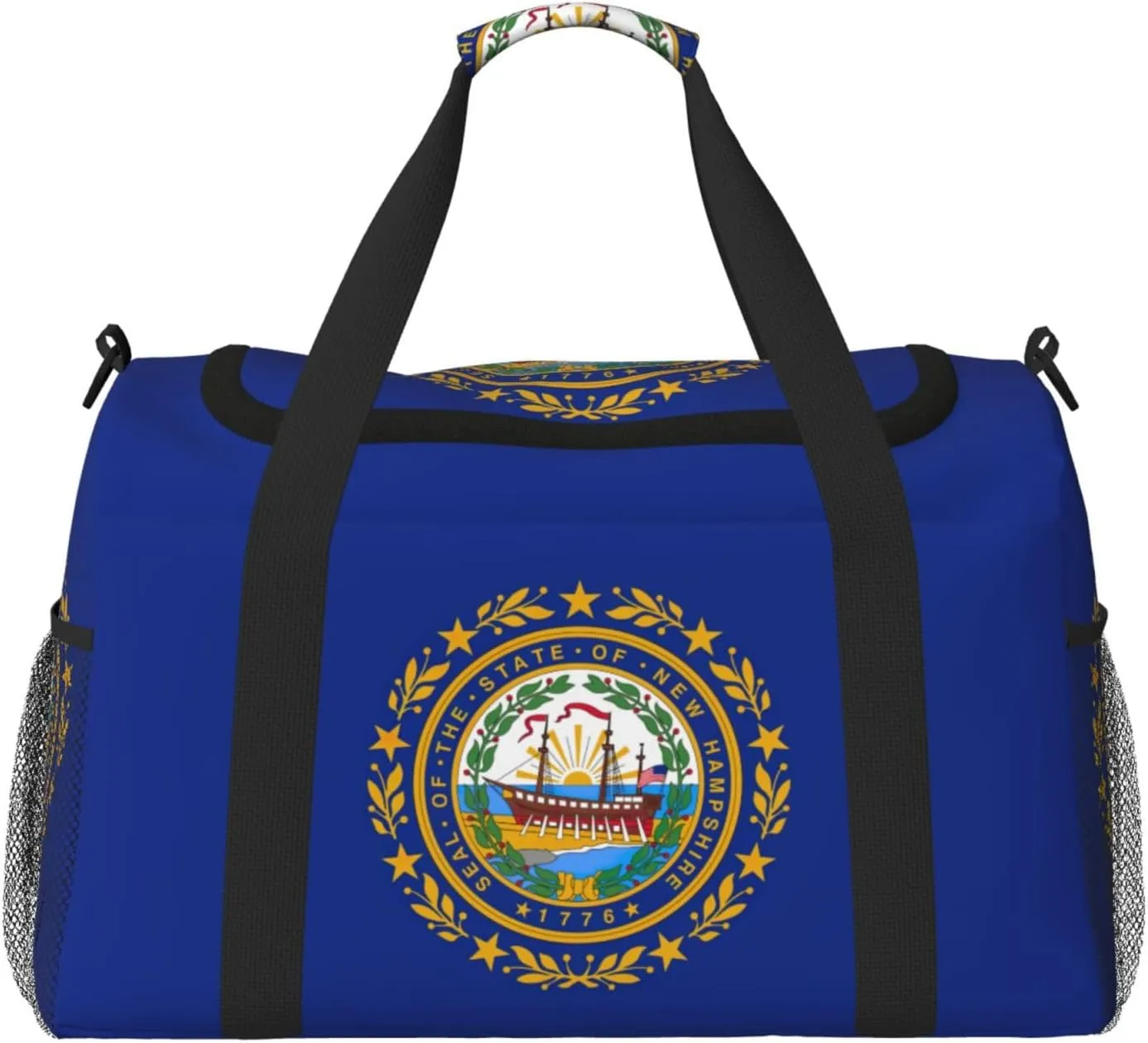 New Hampshire state flag print Personal Item Bag Large Duffel Bag Travel Bag Weekender Bag Gym Bag Tote Duffel bag
