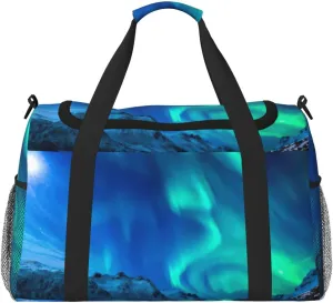 Northern Lights print Personal Item Bag Large Duffel Bag Travel Bag Weekender Bag Gym Bag Tote Duffel bag