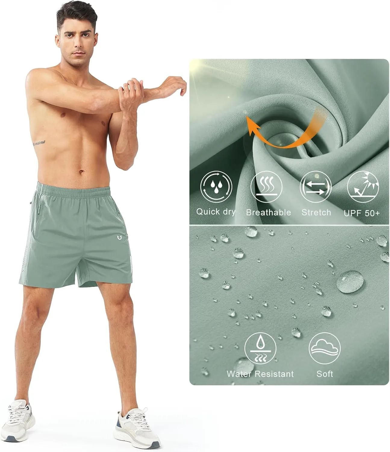 NORTHYARD Men's Athletic Running Shorts Quick Dry Workout Shorts 7"/ 5"/ 9" Lightweight Sports Gym Basketball Tennis Hiking